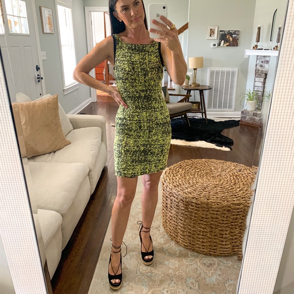 Proenza Schouler Tweed Cowl Back Dress